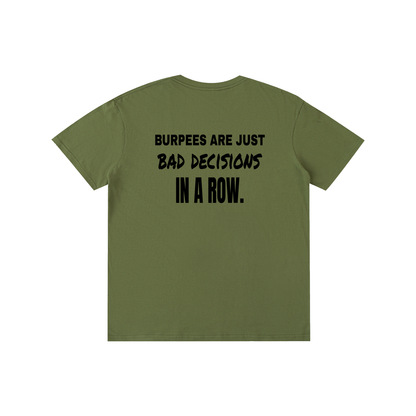 Burpees Are Bad Decisions funny gym t-shirt, unisex, view 9