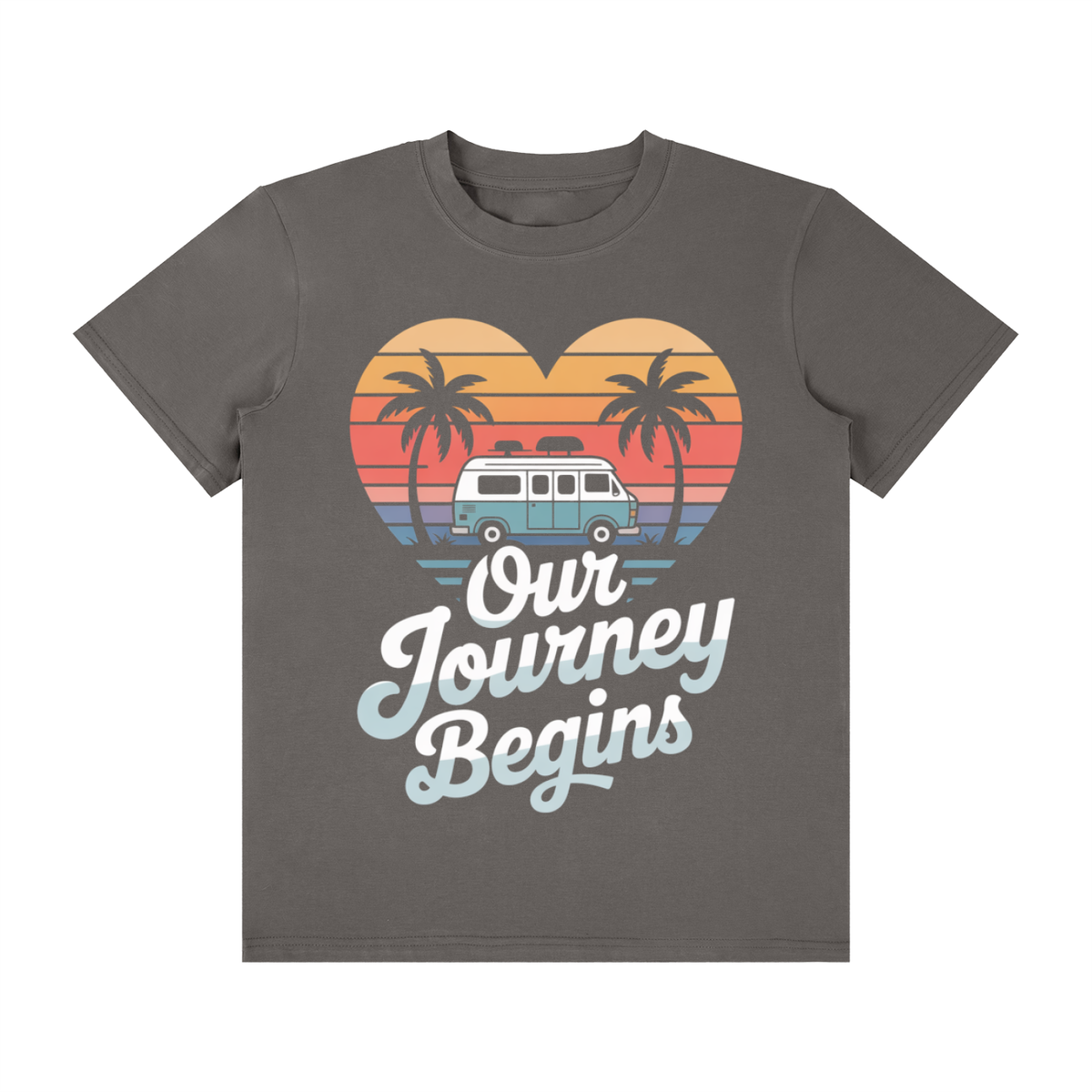Our Journey Begins Classic Tee in Pirate Black, unisex streetwear