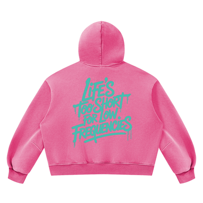 Low Frequencies Vintage Wash Hoodie, unisex streetwear, view 9