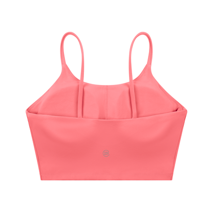 Tandem Spaghetti Strap Sports Bra in Rose Pink, women's activewear
