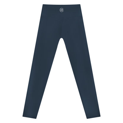 Stride Side-Stripe Leggings in Navy Blue with White, women's activewear