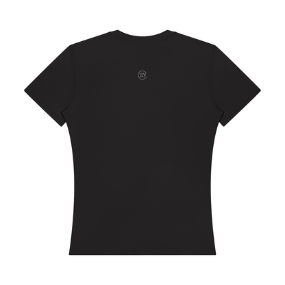 Stride Fitted Training Tee in Black, women's activewear