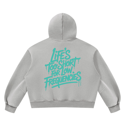 Low Frequencies Vintage Wash Hoodie, unisex streetwear, view 3