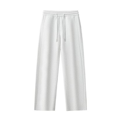 I Can Do Hard Things Set Straight-Leg Sweatpants in Flower Gray, women's streetwear