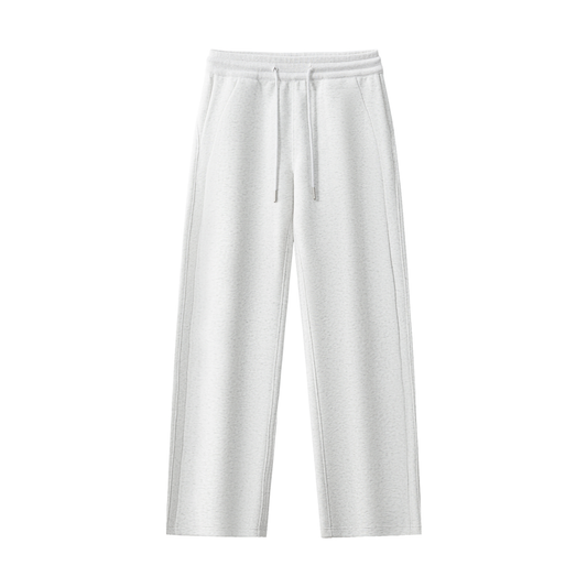 I Can Do Hard Things Set Straight-Leg Sweatpants in Flower Gray, women's streetwear