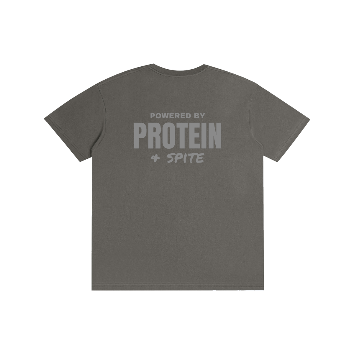 Powered by Protein & Spite funny gym t-shirt, unisex, view 9