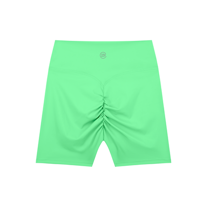 Tandem Strappy Biker Shorts in Green, women's activewear
