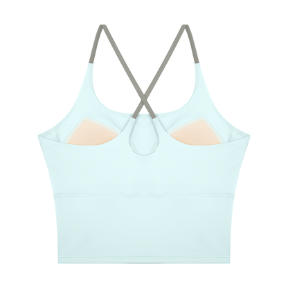 Block Lined Crop Tank, women's activewear, view 5