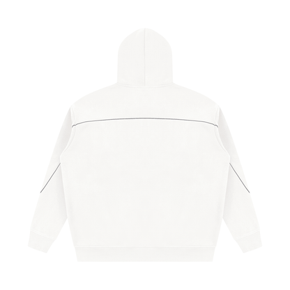 Essential Piping Fleece Hoodie, unisex streetwear, view 3