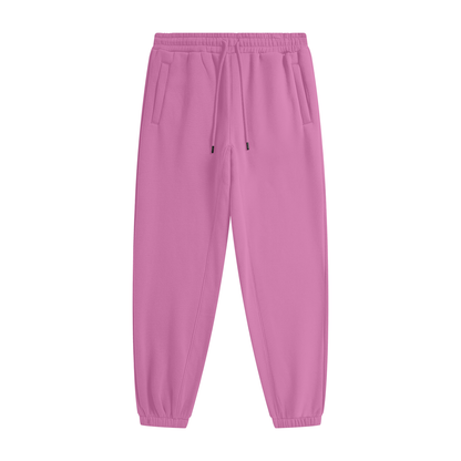 Essential Heavyweight Fleece Joggers in Rose Pink, unisex streetwear