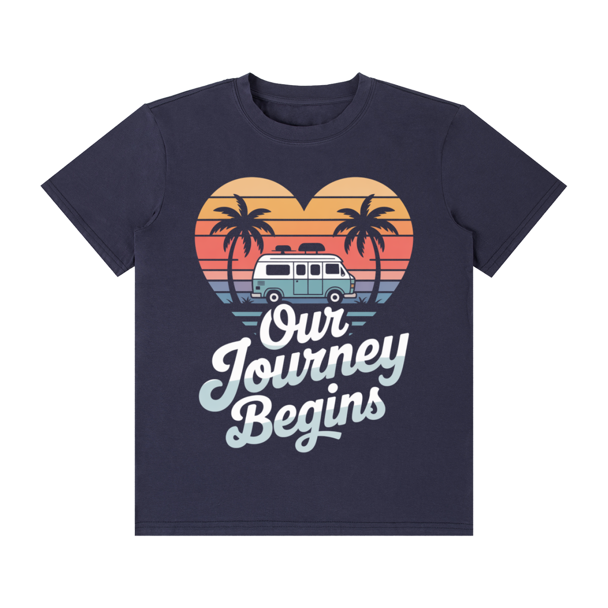 Our Journey Begins Classic Tee in Blue Pansy, unisex streetwear