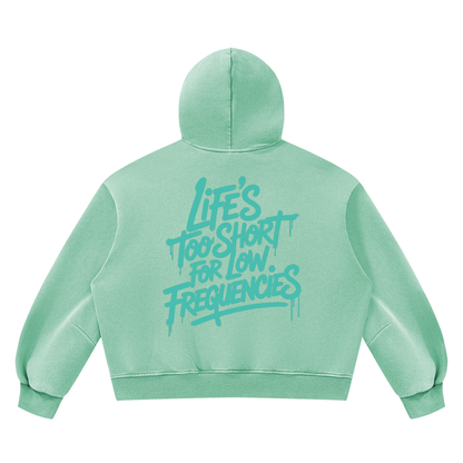Low Frequencies Vintage Wash Hoodie, unisex streetwear, view 8