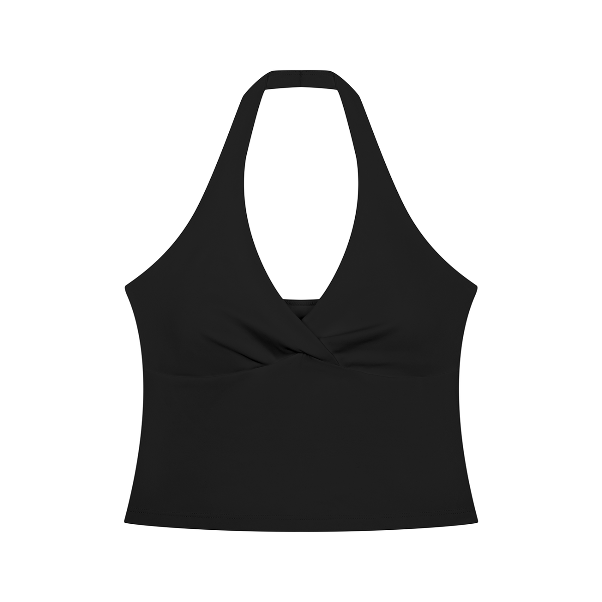Tandem Halter Crop Top in Black, women's activewear