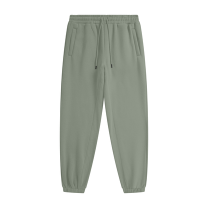 Essential Heavyweight Fleece Joggers in Grayish Green, unisex streetwear