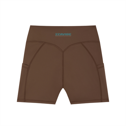 Women's High-Waisted Pocket Biker Shorts