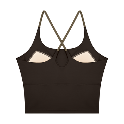 Block Lined Crop Tank, women's activewear, view 9