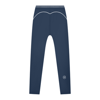 Stride Topstitch Leggings in Navy Blue, women's activewear