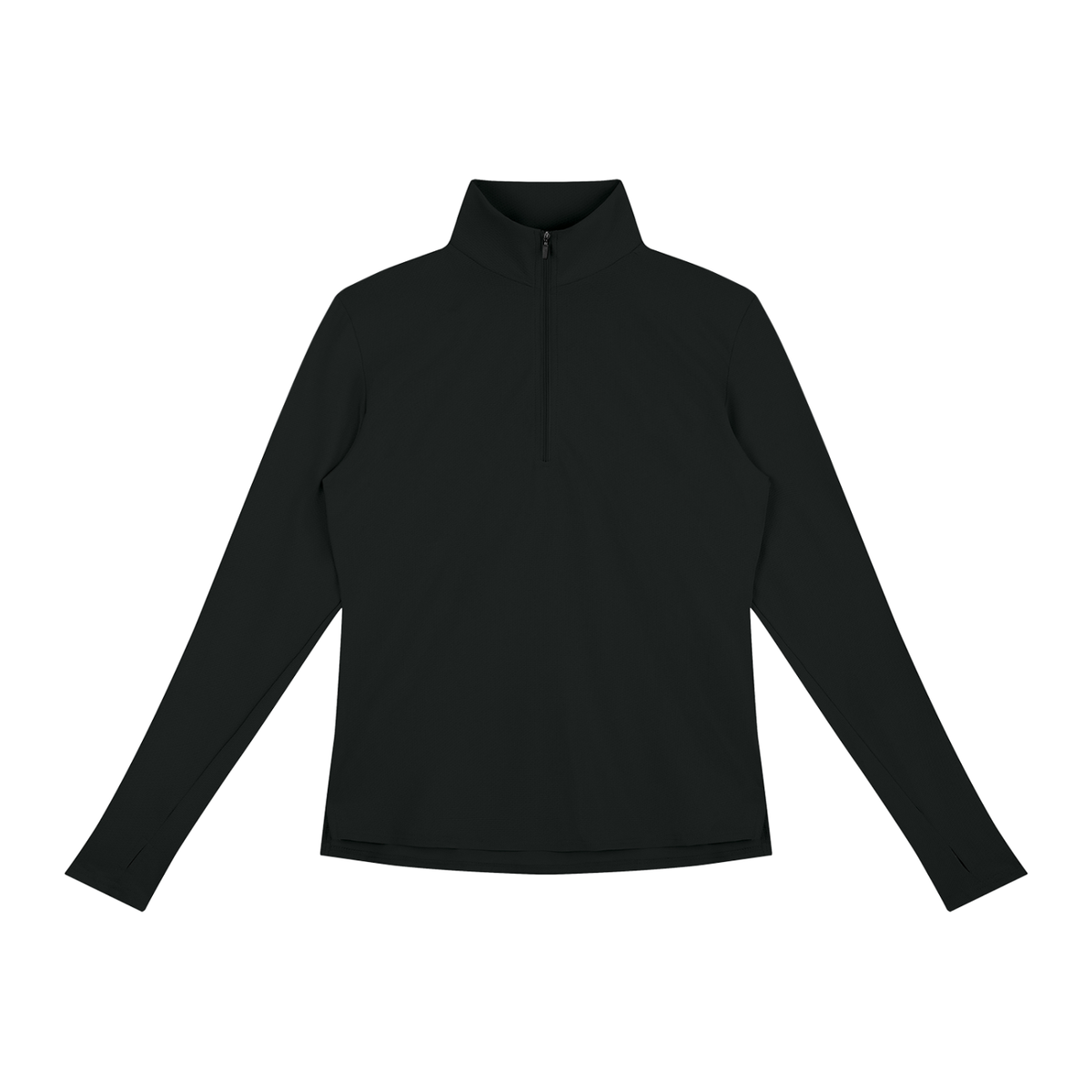 Recover Waffle Quarter-Zip in Black, women's activewear