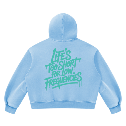 Low Frequencies Vintage Wash Hoodie, unisex streetwear, view 7