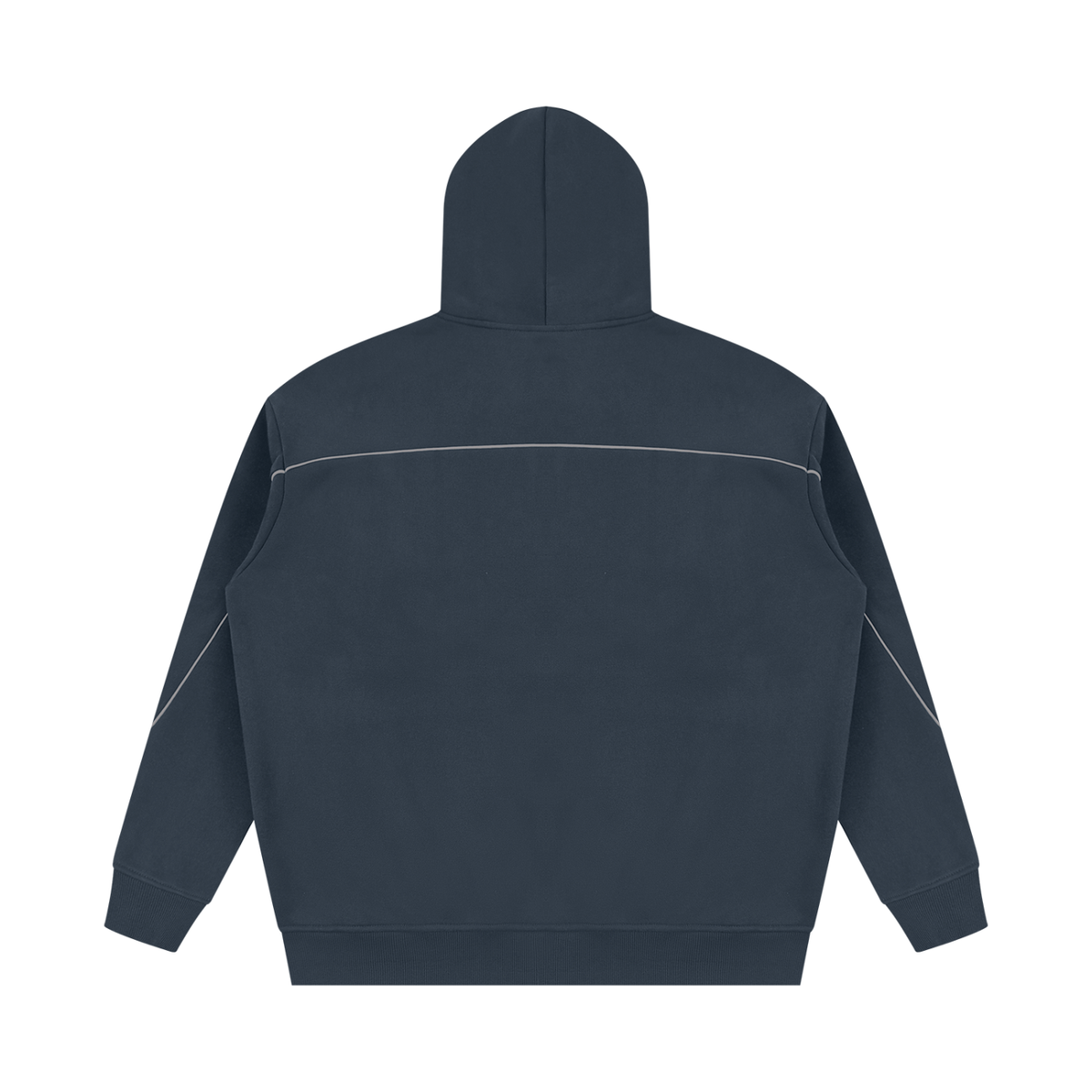 Essential Piping Fleece Hoodie, unisex streetwear, view 4
