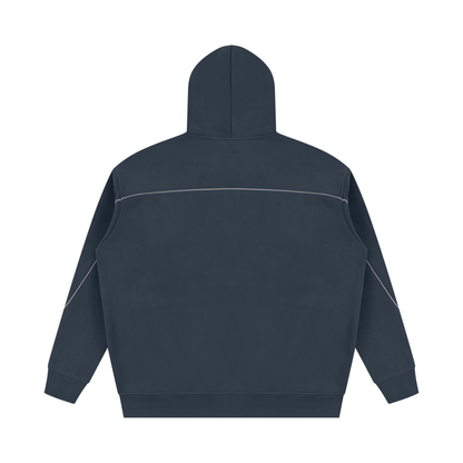 Essential Piping Fleece Hoodie, unisex streetwear, view 4