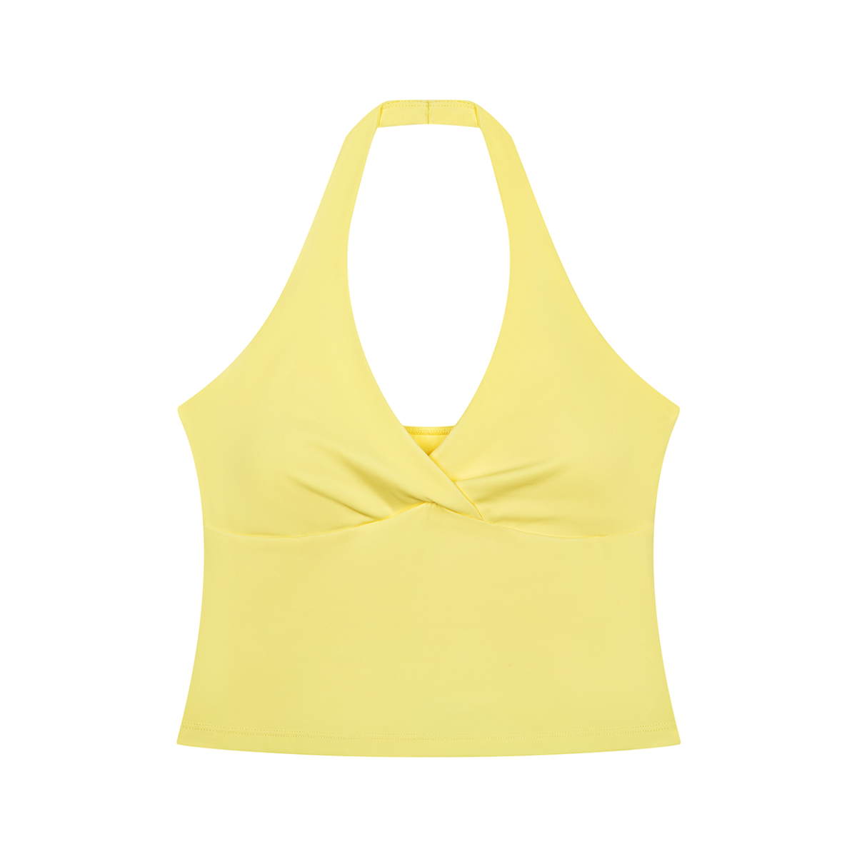 Tandem Halter Crop Top in Yellow, women's activewear
