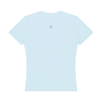 Stride Fitted Training Tee in Light Blue, women's activewear