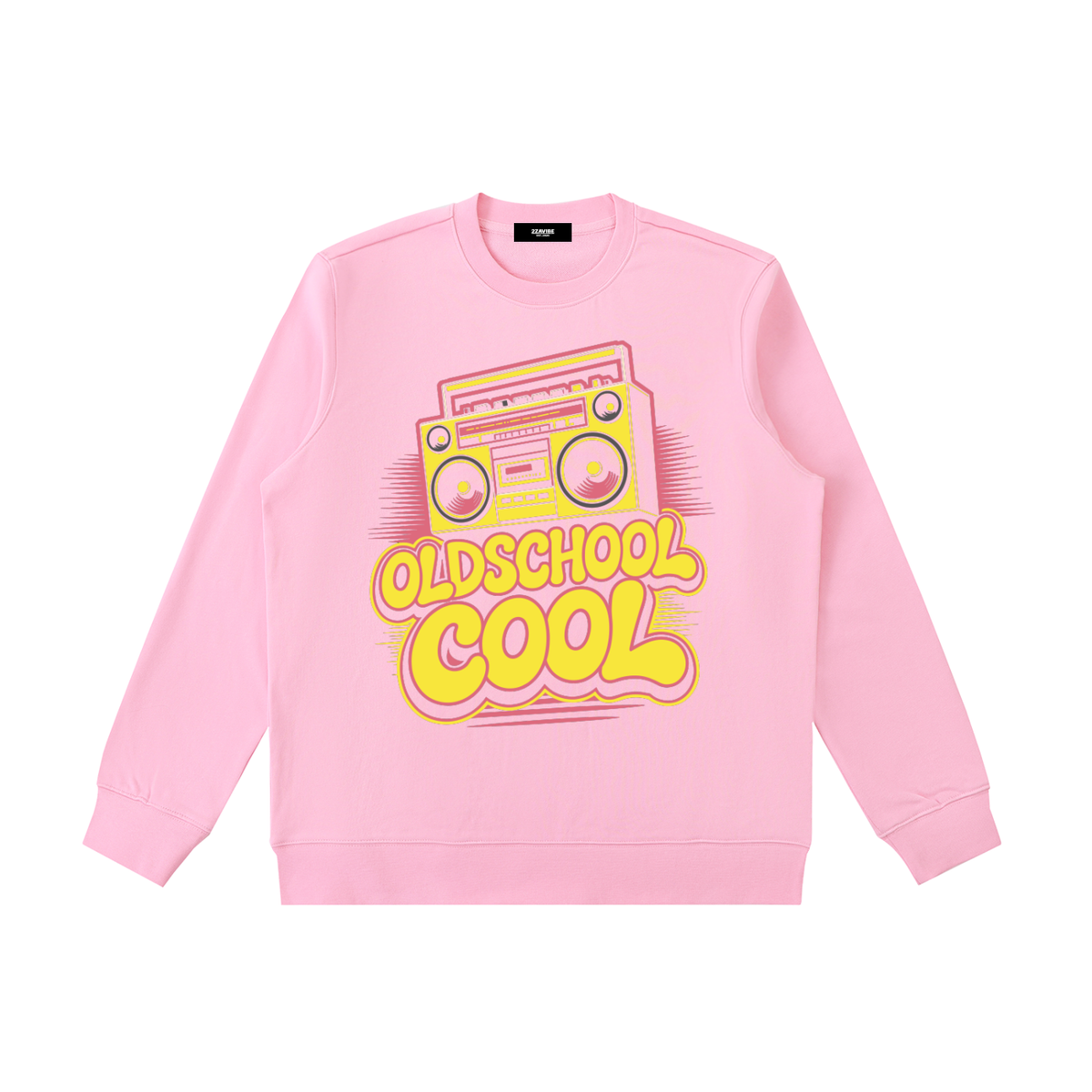 OldSchoolCool Retro Crewneck Sweatshirt in Pink, unisex streetwear