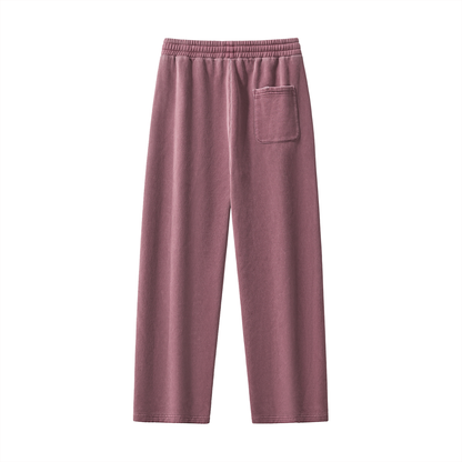 Frayed Wash Fleece Sweatpants, unisex streetwear, view 5