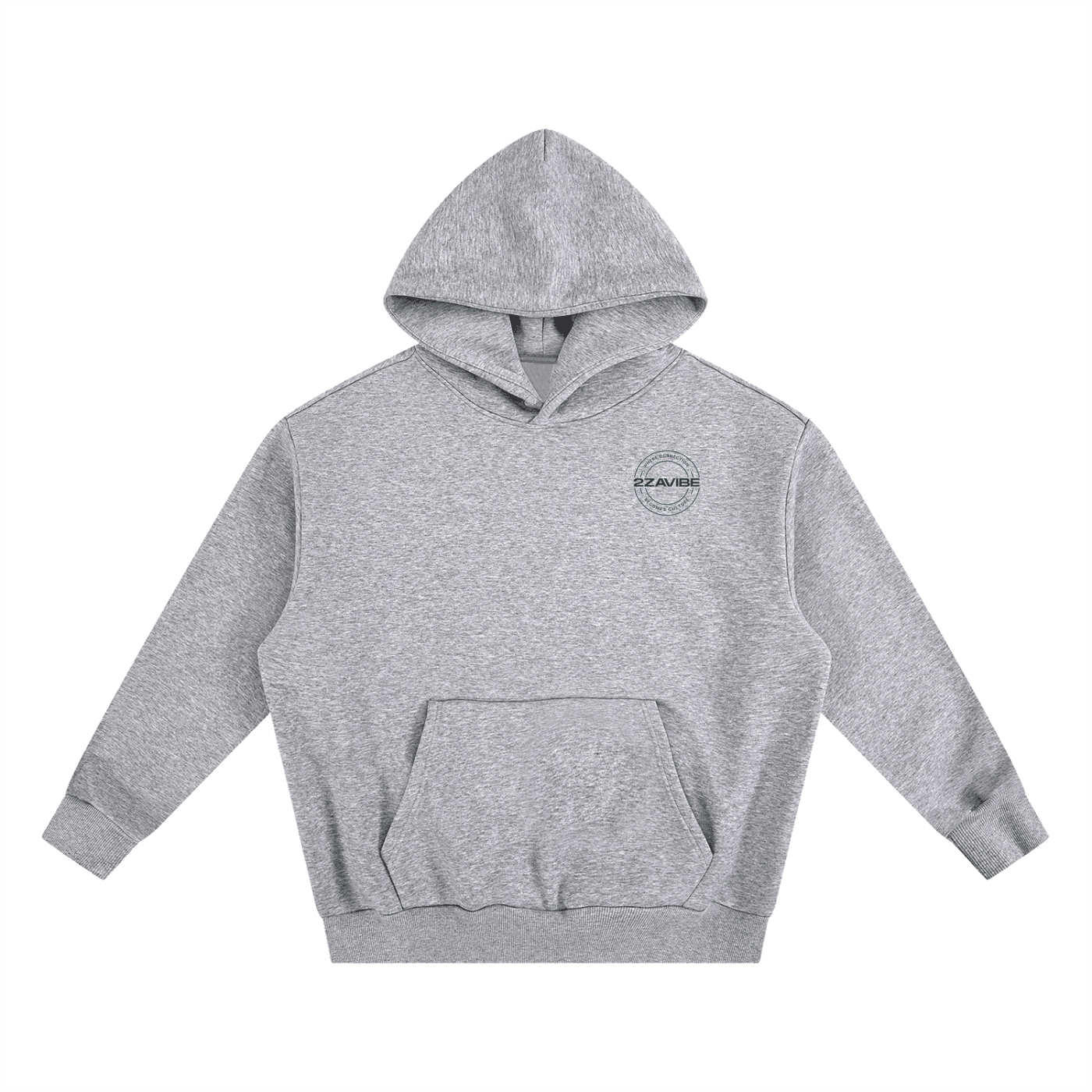 Gray Move with Purpose cropped oversized cotton-blend hoodie with front pocket and hood, unisex streetwear style