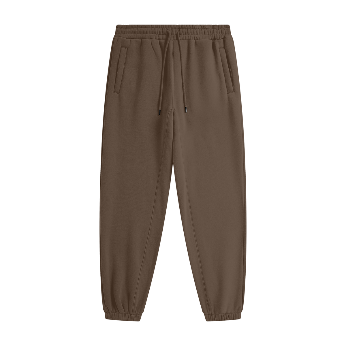 Essential Heavyweight Fleece Joggers in Dark Brown, unisex streetwear