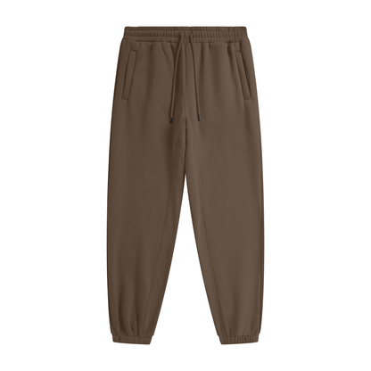 Essential Heavyweight Fleece Joggers in Dark Brown, unisex streetwear