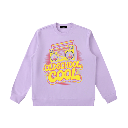OldSchoolCool Retro Crewneck Sweatshirt in Light Purple, unisex streetwear