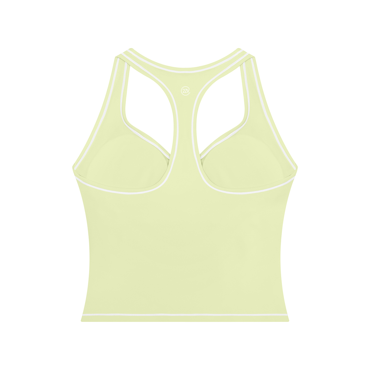 Stride Topstitch Crop Tank in Light Green, women's activewear