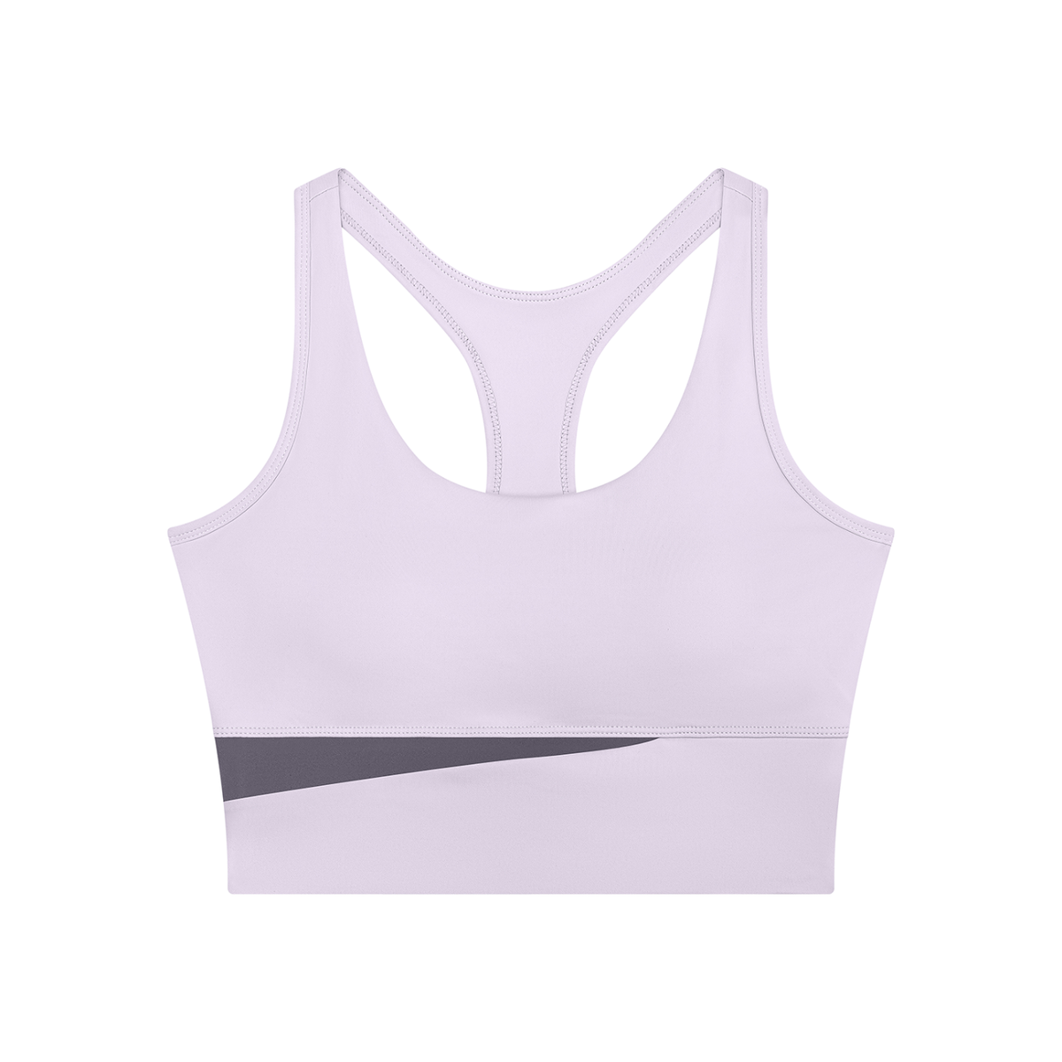 Block Two-Tone Crop Tank in Light Purple with Deep Purple, women's activewear