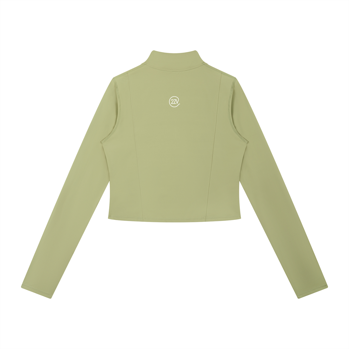 Block Panelled Zip Jacket in Gray Green, women's activewear