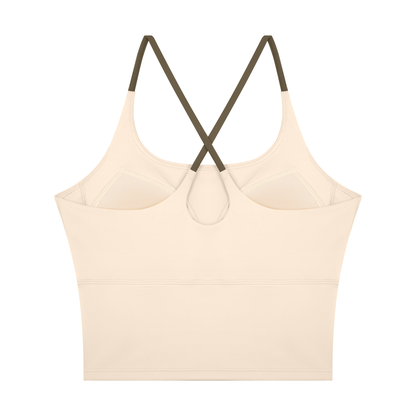 Block Lined Crop Tank, women's activewear, view 4