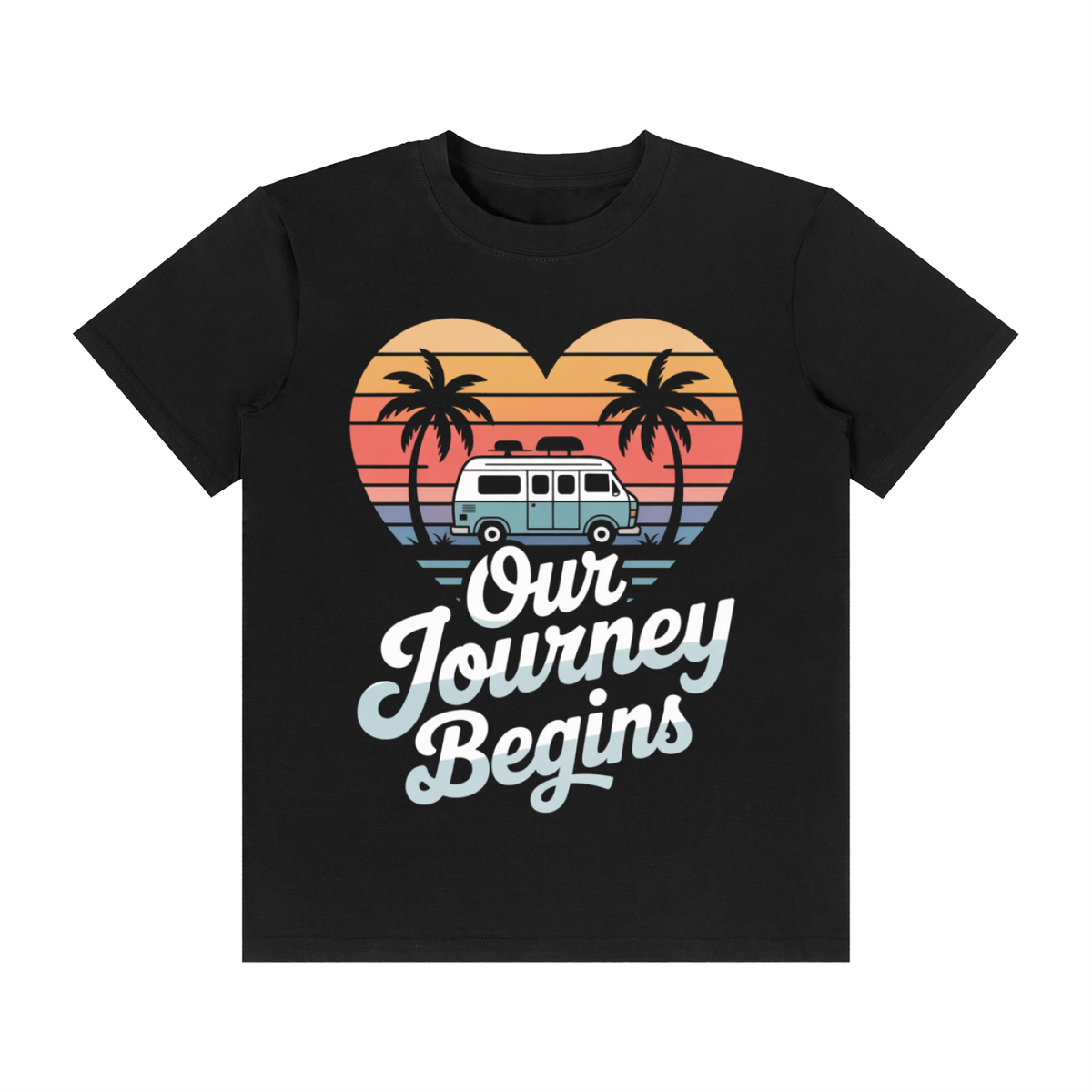 Our Journey Begins Classic Tee in Black Beauty, unisex streetwear