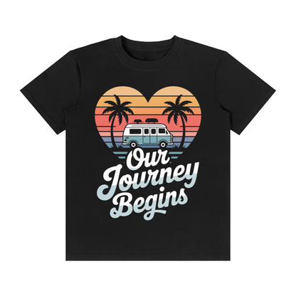 Our Journey Begins Classic Tee in Black Beauty, unisex streetwear