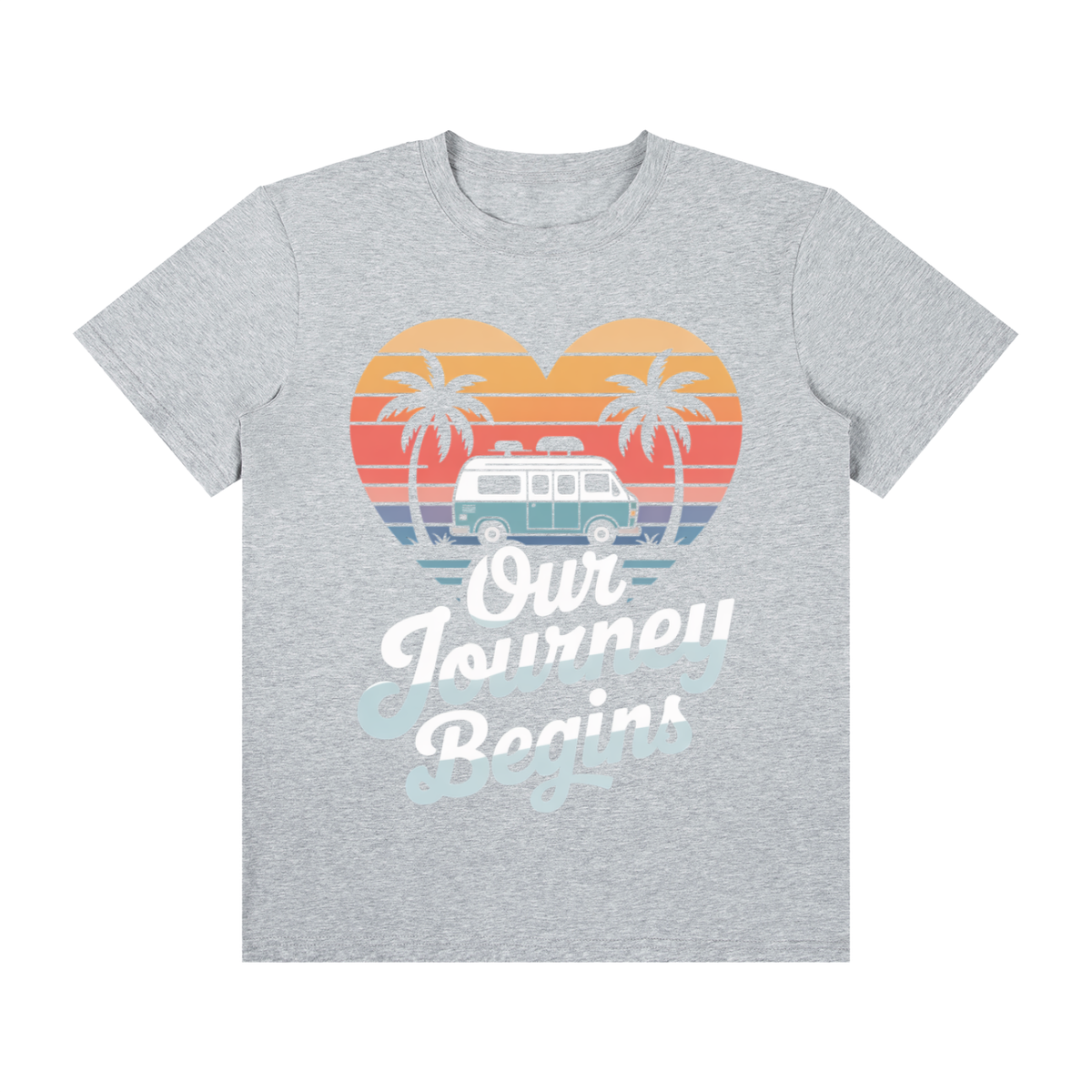 Our Journey Begins Classic Tee in Formal Gray, unisex streetwear